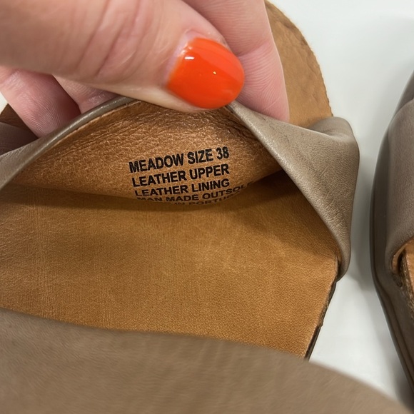 New Miz Mooz Womens Meadow Leather Open Toe Ankle Strap Shoes Size 38 - Picture 5 of 8